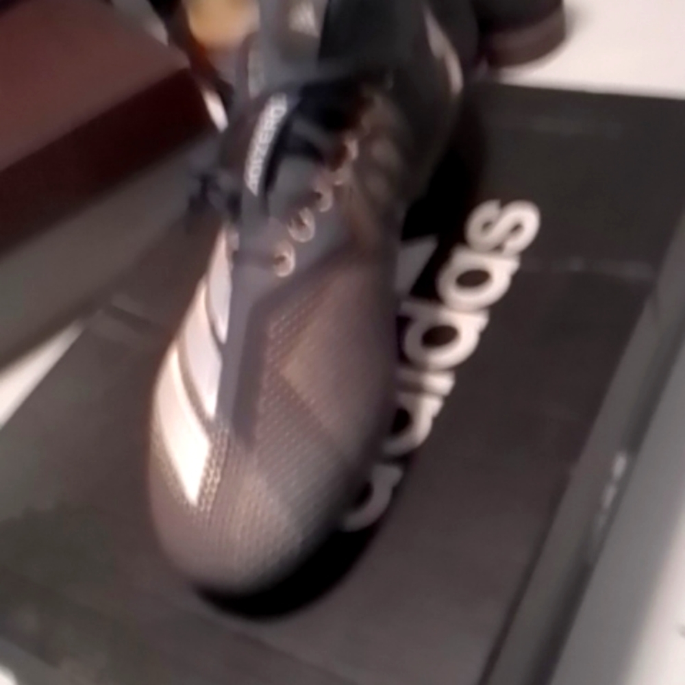 Adidas 11 grey and gold